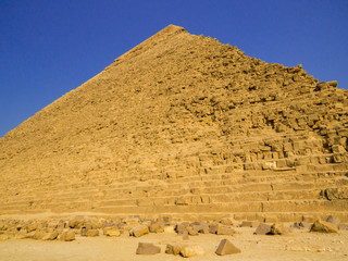 View of the Pyramid of Khafre in the Giza Necropolis. In Cairo, Egypt