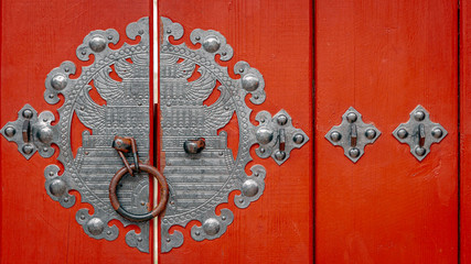 A Wooden Korean Door