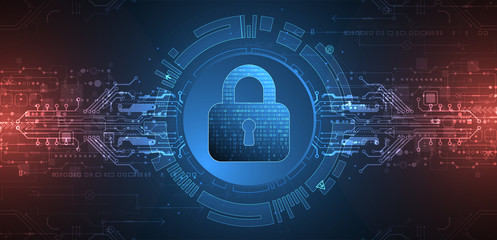 Protection background. Technology security, encode and decrypt.