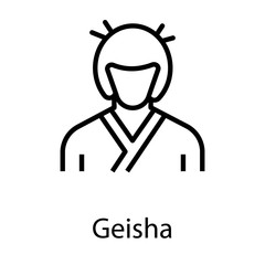  Geisha Line Vector 