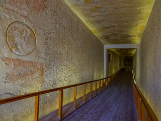 Walkway, Tomb of King Ramses IV, Valley of the Kings, Luxor, Egypt