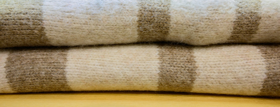 Alpaca Decken und Wollhandt&uuml;cher als Textur fotografiert