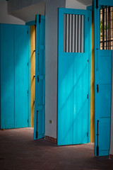 Beautiful colorful, Caribbean doors in Havana, Cuba