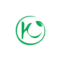 color leaf k logo design
