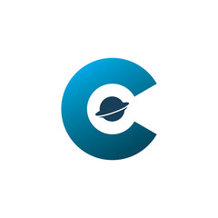 color c planet logo design
