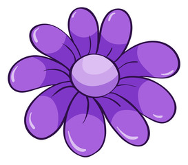 Single flower in purple color