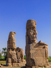 Colossi of Memnon, Mortuary Temple of Amenhotep III, Luxor, Egypt