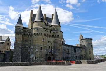 Fototapeta na wymiar Chateau Fort de Vitré, Ile-et-Vilaine, Bretagne, France