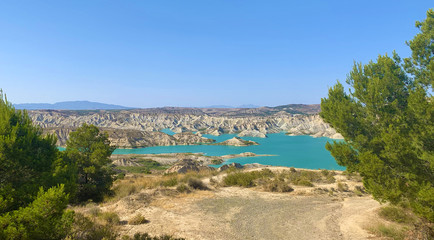 Naklejka premium Paisaje Lunar, Librilla, España