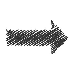 Vector scribble arrow isolated.