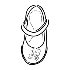 Baby shoe sketch 