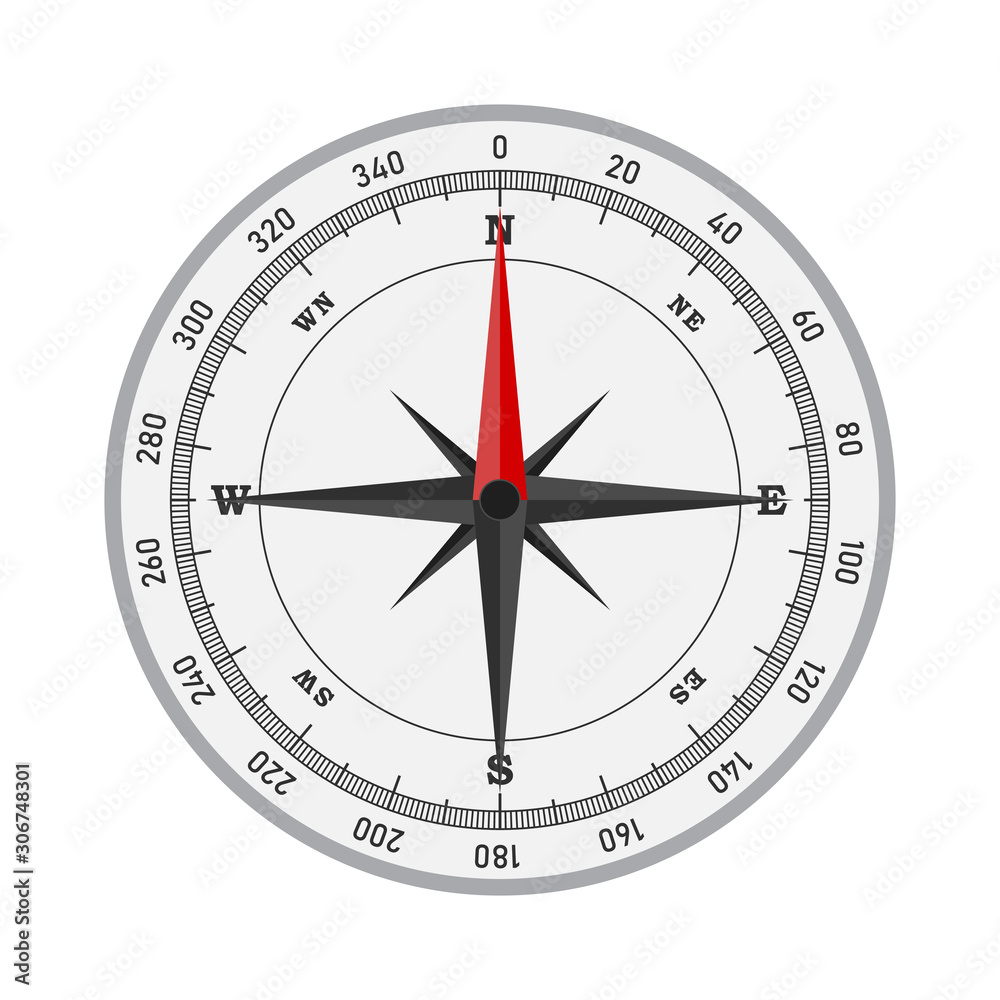 Wall mural compass icon - vector.
