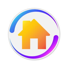 Colorful vector House icon.