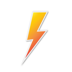 Vector Lightning icon isolated.