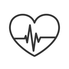 Heartbeat icon - vector.