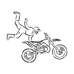Obraz na płótnie Canvas silhouette of motorcycle