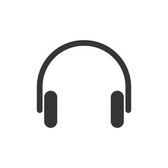 Vector Headphones icon isolated.