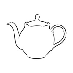 teapot on white background