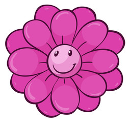 Single flower in pink color