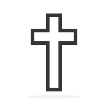 Christian Cross icon - vector.