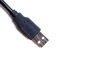 usb cable on isolated white background