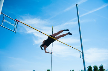 Competition pole vault jumper female