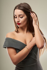 Fototapeta premium Closeup of a beautiful young woman