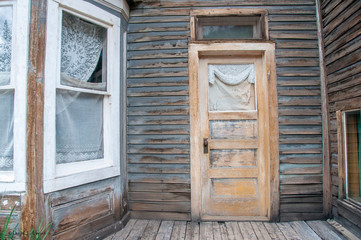 Old Door and Window in Abandon House