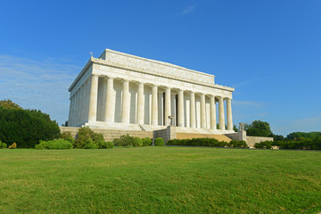 Fototapeta na wymiar Lincoln Memorial in the morning in Washington, District of Columbia DC, USA.
