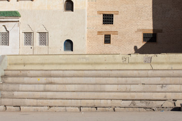 women on the stairs in  Fez, morocco