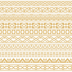 Vector set of dividers in east style.