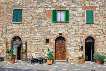 Fototapeta na wymiar Bagno Vignoni, Toskana, Italien