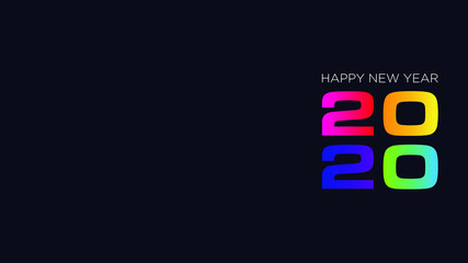 modern happy new year 2020 greetings celebration vector design