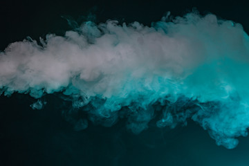 Fototapeta na wymiar Smoke. Cloud of vapor. Dark blue background