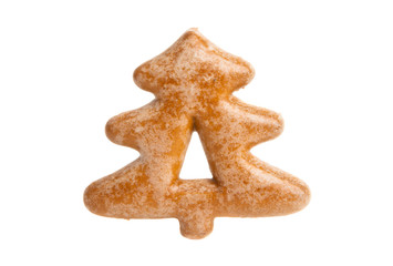 christmas gingerbread cookies isolated