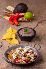 pulled pork in a pan