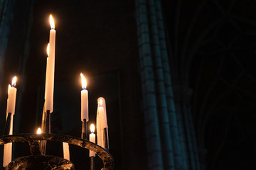 candles in church