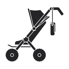 Carriage vector icon. Black vector icon isolated on white background carriage.