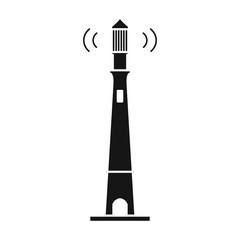Beacon vector icon.Black vector icon isolated on white background beacon.