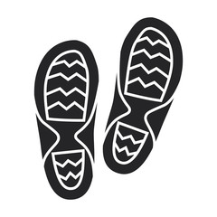 Print of shoe vector icon.Black vector icon isolated on white background print of shoe .