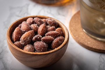 salted almond with whiskey, bar image