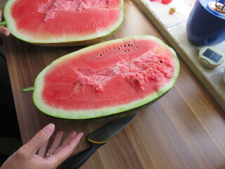 ripe sliced watermelon