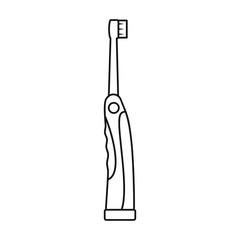 Toothbrush vector icon.Line vector icon isolated on white background toothbrush.