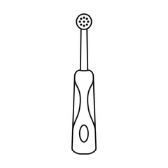 Fototapeta premium Tooth brush vector icon.Line vector icon isolated on white background tooth brush.
