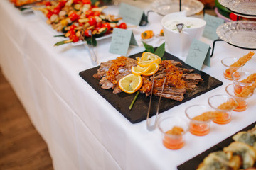 buffet at an event
