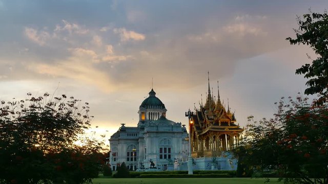 BANGKOK, THAILAND - August 13,2017: The Ananta Samakhom Throne Hall built in Italian Renaissance and Neo Classic style, .Ananta Samakhom Throne Hall is famous landmark in Bangkok