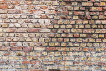 wall made of old stone and bricks