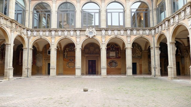 Biblioteca comunale dell'Archiginnasio. Bologna. Nord Italia