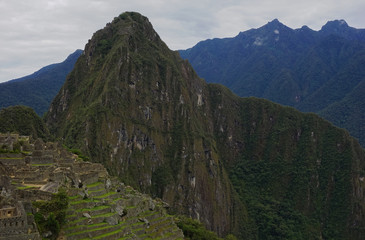 Wayna Picchu, Huayna Picchu, Sacred Mountain of the Incas in Machu Picchu, Cusco Peru