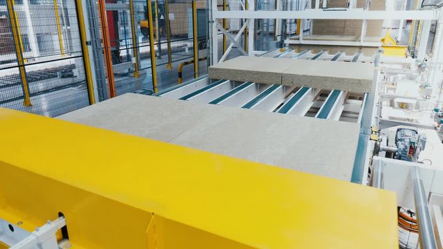 production line operates with thermal insulation at plant